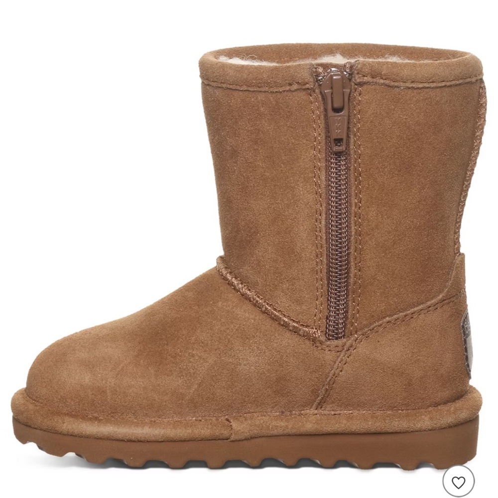 BEARPAW Elle Toddler Hickory Size 8 | Kid's Slip-On Boot with Zipper - Picture 2 of 6